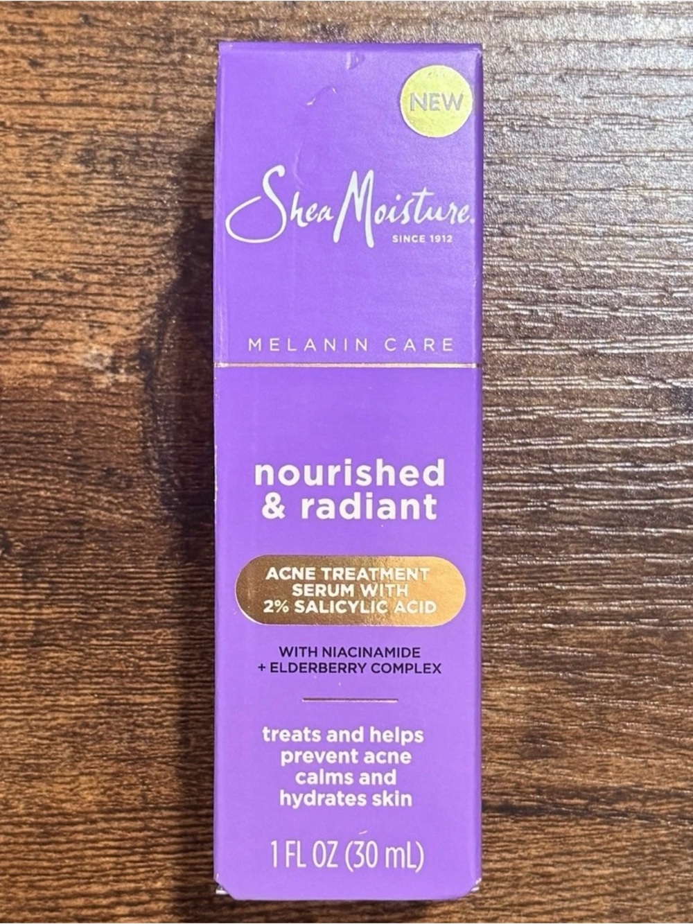 SheaMoisture Melanin Care 4in1 Unisex Acne Serum 2% Salicylic Acids 1 Oz